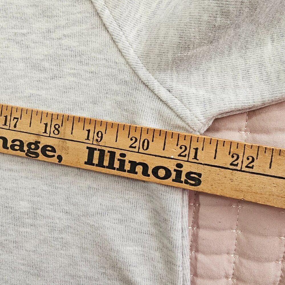 EUC COTTON BLEU LIGHT GREY SUPER SOFT HOODED SWEATER QUARTER BUTTONED SIZE SMALL - Picture 15 of 16